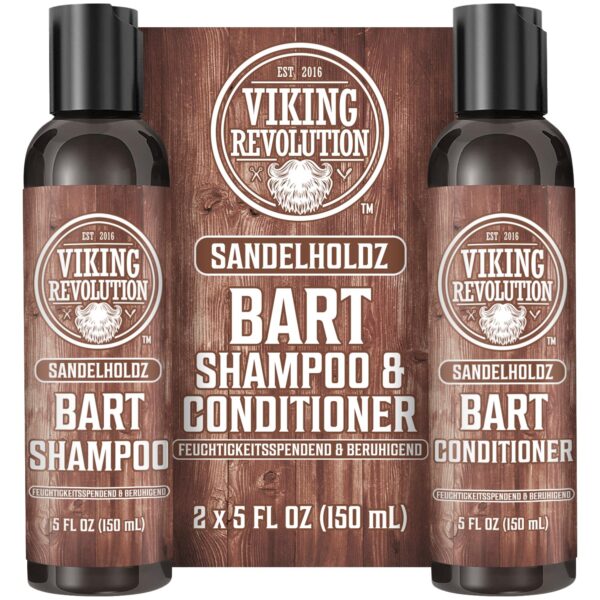 Viking Revolution Bartshampoo & Conditioner – Weich, Glatt & Stark – Mit Sandelholzduft