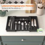 Lifewit Verstellbarer Besteckkasten – Schubladeneinsatz & Organizer für die Küche – Bild 7