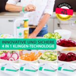 freegreen® Spiralschneider [inkl. Kochbuch]  Perfekt für Obst- & Gemüsenudeln! – Bild 3