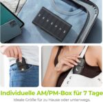 AUVON 7-Tage-Tablettenbox – Morgens & Abends, kompakt & feuchtigkeitsgeschützt