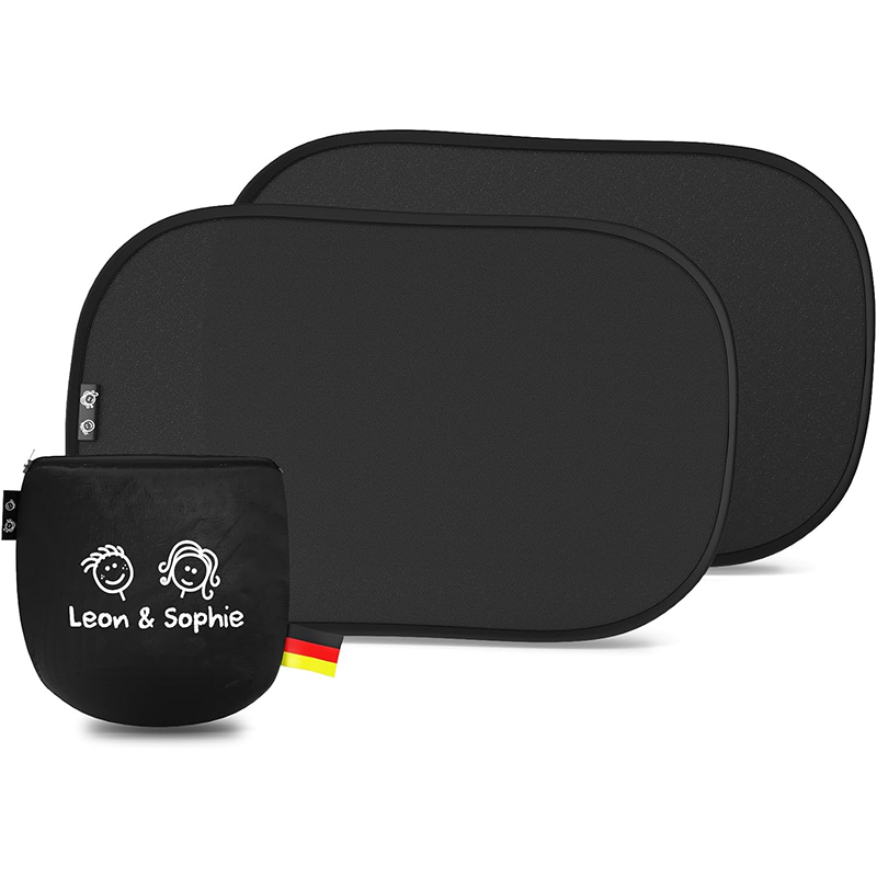 Auto Sonnenschutz Baby & Kinder | UPF50+ UV-Schutz | Nachhaltiges Nylon | Doppelte Schutzwirkung | Mit Saugnäpfen