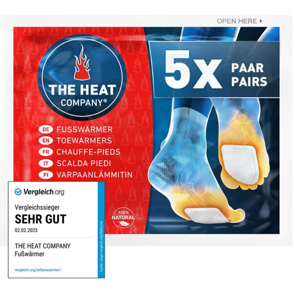 THE HEAT COMPANY Fußwärmer – Extra warm, 8h Wärme, selbstklebend, luftaktiviert, in 5/15/40 Paaren
