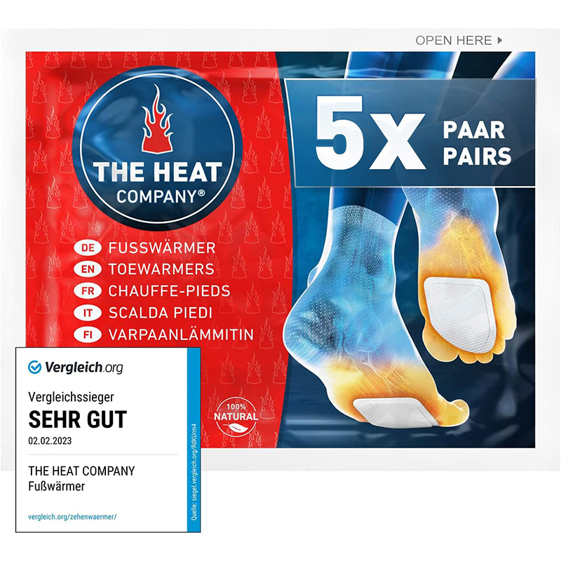 THE HEAT COMPANY Fußwärmer – Extra warm, 8h Wärme, selbstklebend, luftaktiviert, in 5/15/40 Paaren