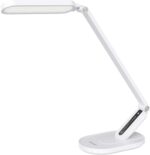 JKSWT Dimmbare Schreibtischlampe mit 5 Farbmodi, 72 LEDs, USB-Ladeanschluss & Touch-Steuerung – Augenfreundlich & mit Memory-Funktion [Energieklasse A]
