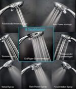 BLUMBACH® Duschkopf wassersparend - Hochdruck Duschkopf Aqua Joy