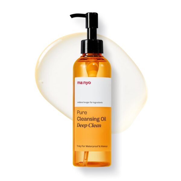 [ma:nyo] Reines Deep Clean Reinigungsöl (200 ml) – Vegan, 100% Natürliche Traubenkernöl & Bio-Shield-Technologie zur Make-up-Entfernung