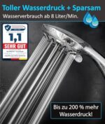 BLUMBACH® Duschkopf wassersparend - Hochdruck Duschkopf Aqua Joy
