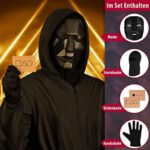Balinco The Game Kostüm-Set – Maske, Sturmhaube, Handschuhe & Spielkarte für Halloween & Karneval – Bild 2