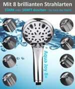 BLUMBACH® Duschkopf wassersparend - Hochdruck Duschkopf Aqua Joy