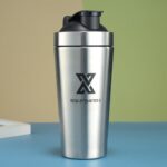 X SIM FITNESSX Edelstahl Shaker 700ml Für Sport, Gym & Yoga