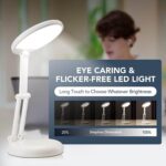 One Fire Kabellose LED Tischlampe, Faltbar & Tragbar, 9 Helligkeitsstufen, Akku Leselampe