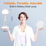 One Fire Kabellose LED Tischlampe, Faltbar & Tragbar, 9 Helligkeitsstufen, Akku Leselampe