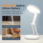 One Fire Kabellose LED Tischlampe, Faltbar & Tragbar, 9 Helligkeitsstufen, Akku Leselampe