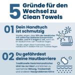 Clean Skin Club XL Gesichtstücher – Einweg-Make-up-Entferner, 100% zertifiziert