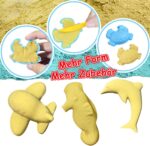Magic Sand Kit – 1,35 kg Kinetischer Sand, 6 Mini Baufahrzeuge, Modellierwerkzeuge & Faltbarer Sandkasten für Kinder
