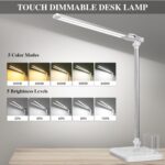 iVict LED Schreibtischlampe – Dual-Arm, Touch-Steuerung, 5 Modi, USB & Timer