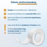 Evolsin® Silikon Narbenpflaster – Transparent & Zuschneidbar (200cm) – Ideal für OP- & Kaiserschnittnarben