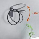 ZUNTO Handtuchring Schwarz – Selbstklebender Edelstahlhalter fürs Bad & Küche, ohne Bohren