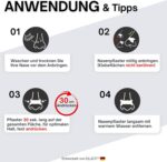 Ellicit® Nasenpflaster Schwarz, 30er Pack – Gegen Schnarchen, Bessere Atmung & Schlafqualität