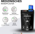 Ellicit® Mundpflaster für Schlafen, 30er Pack – Anti-Schnarch Pflaster, Optimaler Halt (auch für Bart), 95% Baumwolle