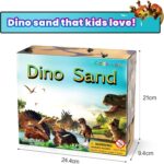 KiddosLand Dinosaurier Kinetischer Sand 900g – Sensorisches Zaubersand Spielzeug für Kinder ab 3 Jahren