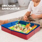 KiddosLand Dinosaurier Kinetischer Sand 900g – Sensorisches Zaubersand Spielzeug für Kinder ab 3 Jahren