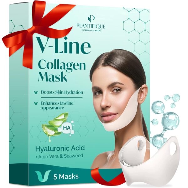 Plantifique V-Line Gesichtsmaske – 5er Set | Strafft Kinn & Jawline