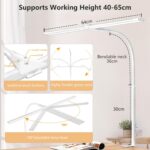 LED Doppelkopf-Schreibtischlampe – Dimmbar, Klemmbar & Augenschonend