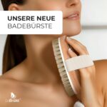Lebrüke® Trockenbürste – Peelingbürste mit Tasche für glatte Haut