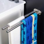 ZUNTO Handtuchhalter Zweiarmig Handtuchstange Bad Wandmontage Doppelt Edelstahl Gebürstet 40cm