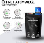 Ellicit® Nasenpflaster Schwarz, 30er Pack – Gegen Schnarchen, Bessere Atmung & Schlafqualität
