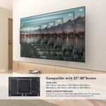 BONTEC TV Wandhalterung für 32-80" Fernseher, schwenkbar & neigbar, bis 60kg, VESA 600x400mm, für Flach- & Curved-TVs