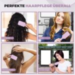 FABIHA® 3-in-1 Lockenbürste – Bio-Haarbürste mit Wildschweinborsten & Zahnrad-Design (Lilac)