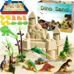 KiddosLand Dinosaurier Kinetischer Sand 900g – Sensorisches Zaubersand Spielzeug für Kinder ab 3 Jahren