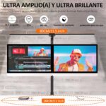 LOTTBUTY Doppelkopf LED-Schreibtischlampe – 24W, 80CM, dimmbar, augenschonend, mit Schwanenhals