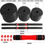 CCLIFE Hantelset 2er – Verstellbare Kurzhanteln & Langhantel mit Verbindungsrohr, 20–40 kg – Bild 3