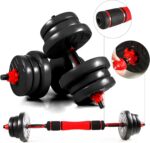 CCLIFE Hantelset 2er – Verstellbare Kurzhanteln & Langhantel mit Verbindungsrohr, 20–40 kg – Bild 2