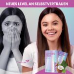 Schonende Zahnaufhellung Whitening Strips – Peroxidfrei für strahlendes Lächeln mit Cocos & Salz