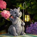 4-drachen Figur Grau Deko