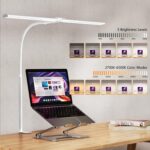 LED Doppelkopf-Schreibtischlampe – Dimmbar, Klemmbar & Augenschonend