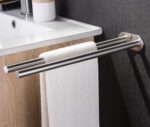 ZUNTO Handtuchhalter Zweiarmig Handtuchstange Bad Wandmontage Doppelt Edelstahl Gebürstet 40cm