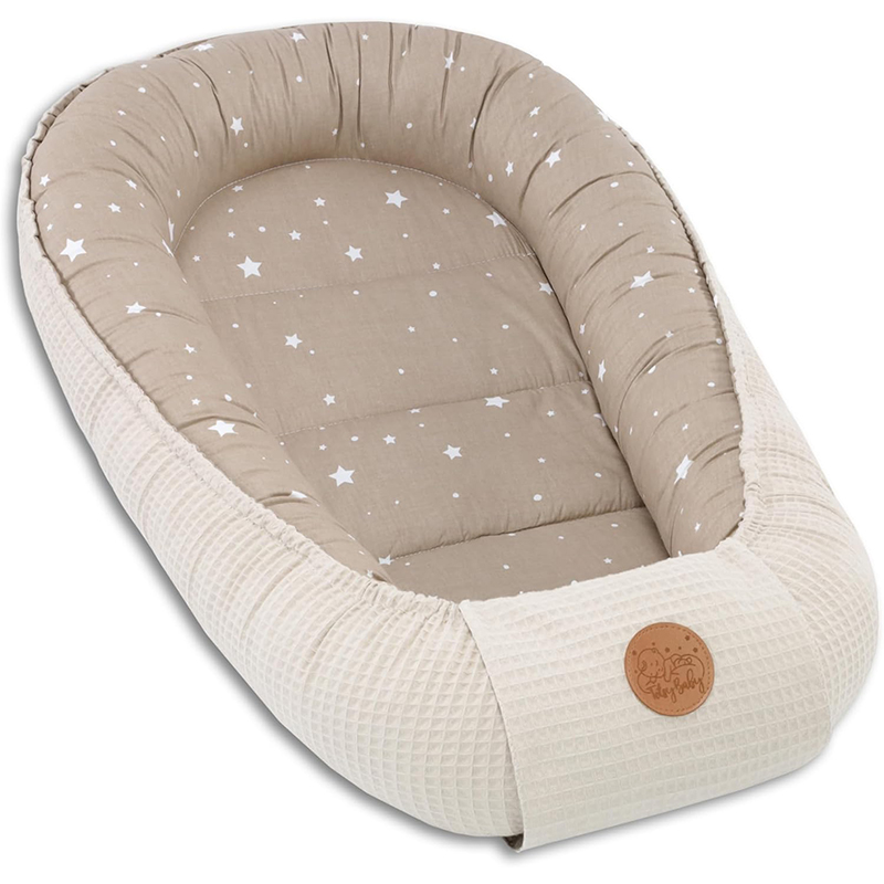 Babynest 1 Babynest Neugeborene 90x50 cm – Handmade Kokon aus Baumwolle, zweiseitig