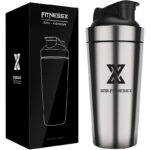 X SIM FITNESSX Edelstahl Shaker 700ml Für Sport, Gym & Yoga