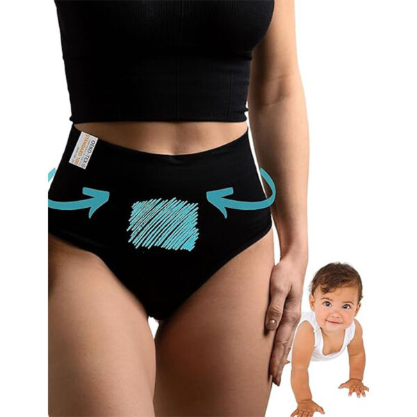 Mrs. Mum Kaiserschnitt Unterhose – High Waist, figurformend & waschbar I ÖkoTex