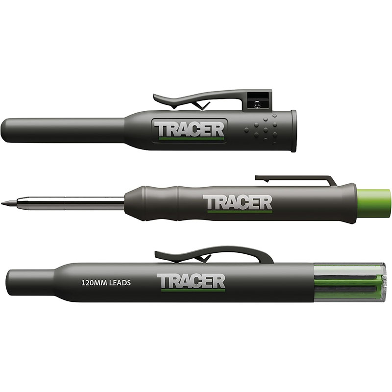 Tracer Tieflochmarker – Bleistift mit 6 Minen & Seitenhalter