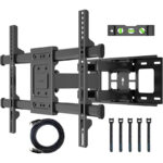 BONTEC TV Wandhalterung für 32-80" Fernseher, schwenkbar & neigbar, bis 60kg, VESA 600x400mm, für Flach- & Curved-TVs