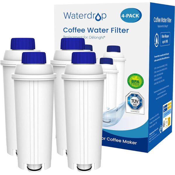 Waterdrop Kaffeefilter – Ersatz für De'Longhi® DLSC002, kompatibel mit Magnifica®, Eletta®, Dinamica® & ECAM Kaffeevollautomaten