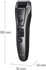 Panasonic ER-GB80 – 3-in-1 Bart-, Haar- & Körpertrimmer, 39 Längen, wasserdicht, kabellos/kabelgebunden, Dunkelsilber