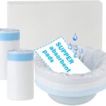 40 Einweg-Toilettenbeutel mit Saugpads – Super saugfähig, für Toilettenstühle, Bettpfannen, Camping & mehr.