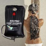 RISEPRO Solar-Dusche 20L – Camping-Duschtasche mit Temperaturanzeige, 45°C warmes Wasser